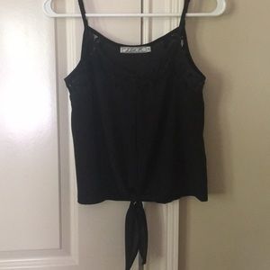 Front tie button up tank